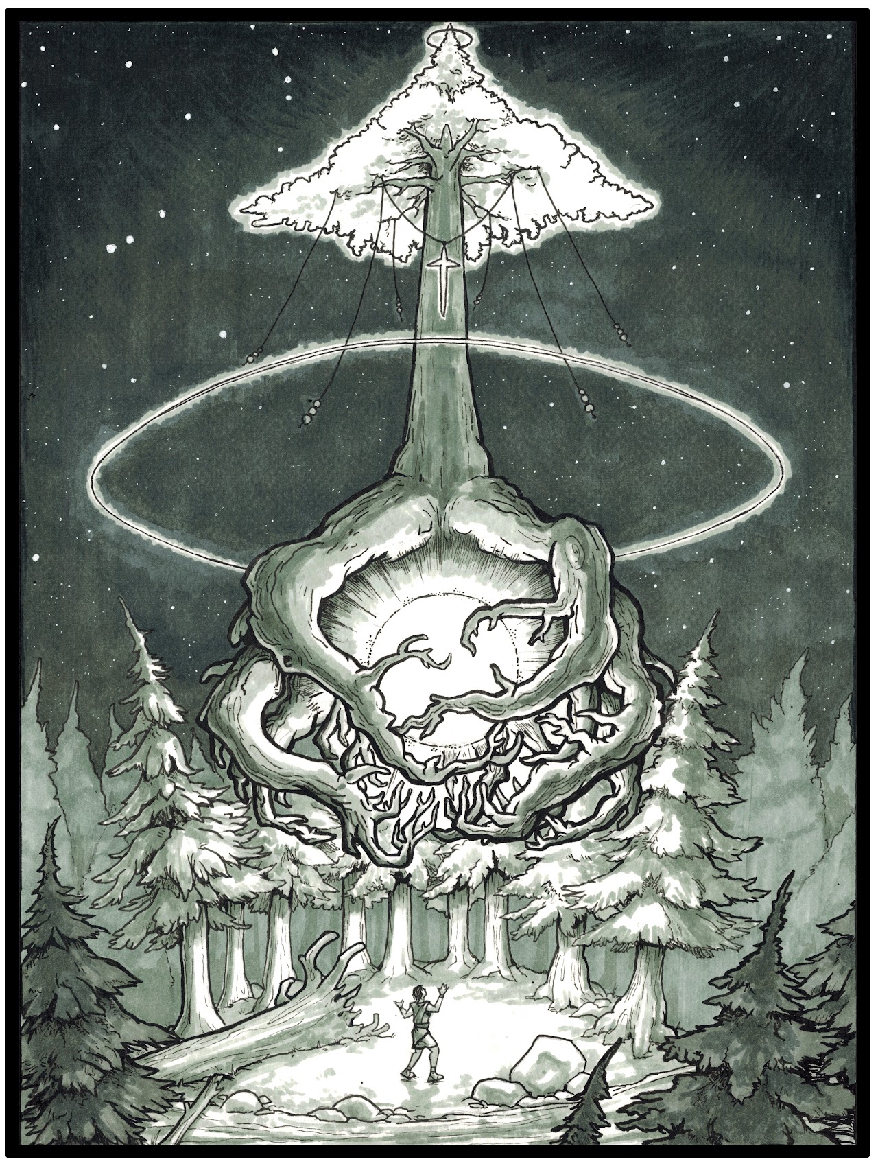 Illustrated mythology from Songs of Enoch